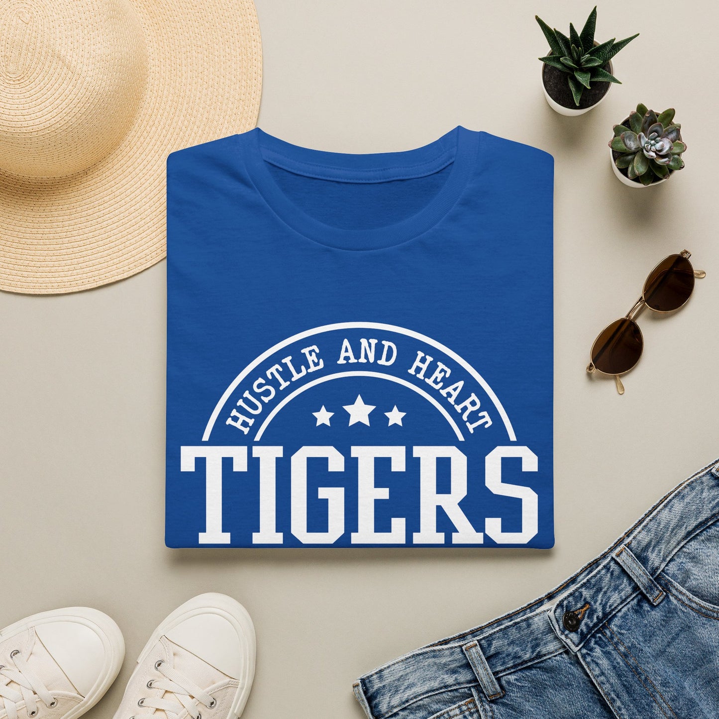 GILDAN - T-Shirt — Tigers Vintage Athletic Seal (“Hustle and Heart”)