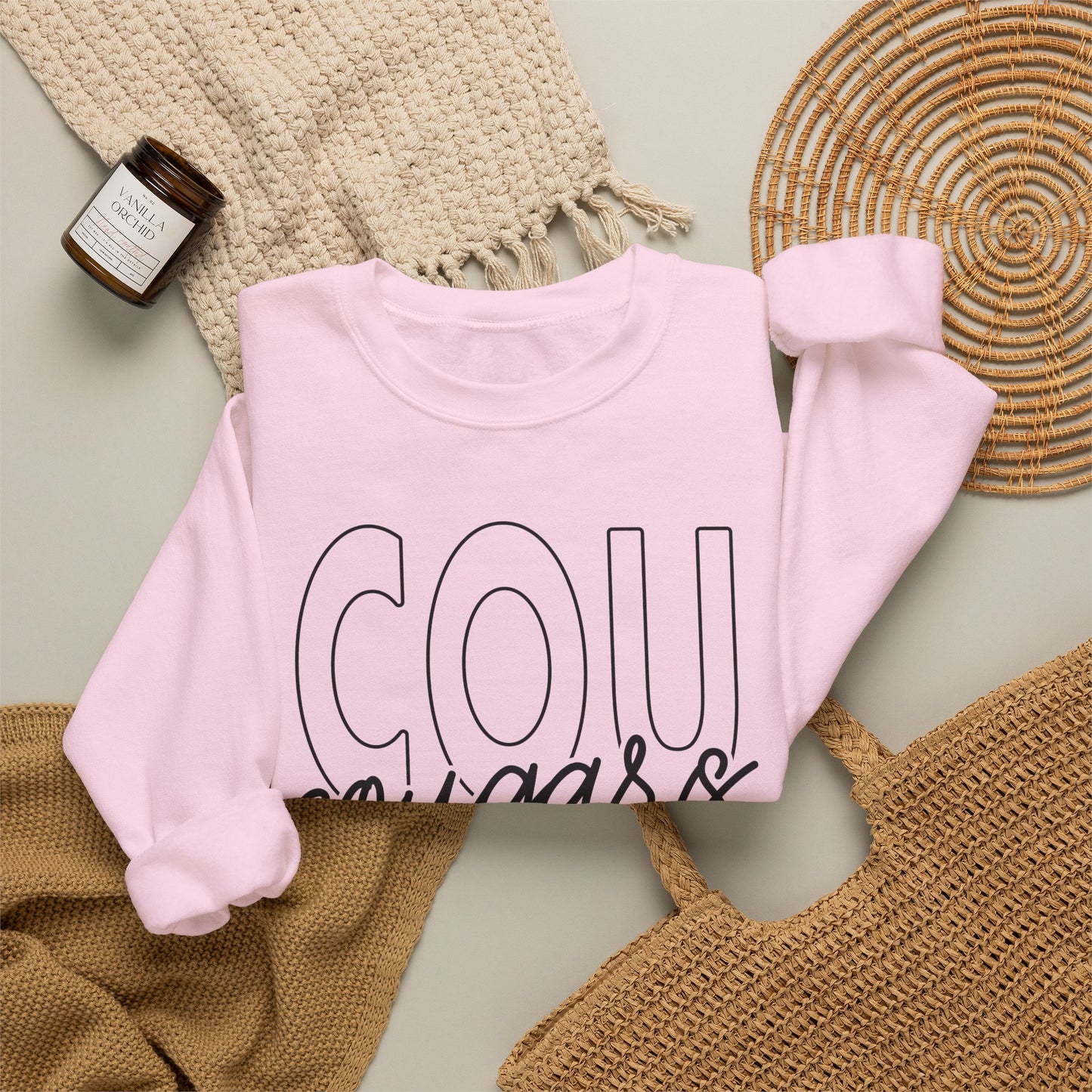 GILDAN -Cougars Script Crewneck Sweatshirt