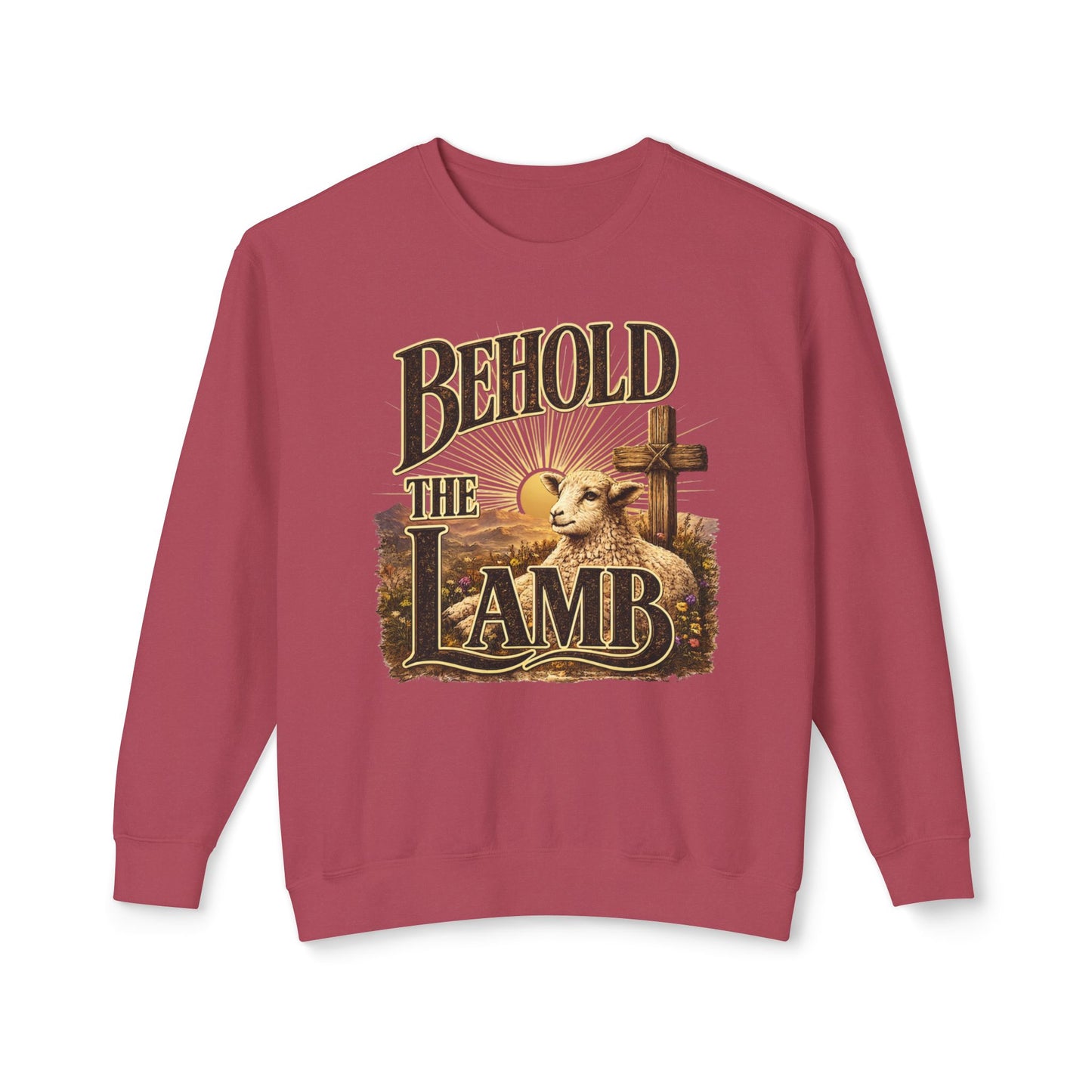 COMFORT COLORS - Behold the Lamb Sweatshirt — Christian Easter Crewneck