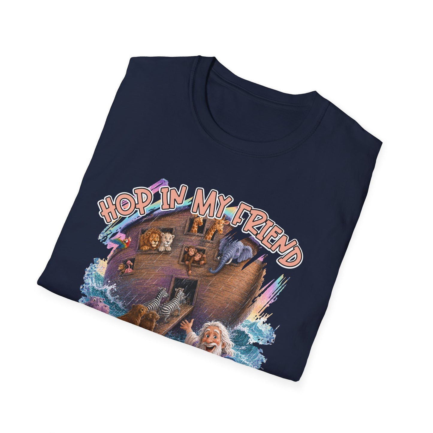 GILDAN - Hop In My Friend T-Shirt — Cute Noah’s Ark Animal Graphic Tee