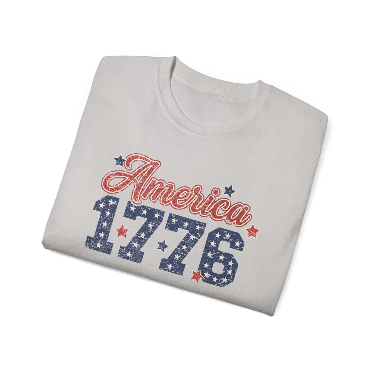 America 1776 Patriotic T-Shirt — Fourth of July USA Stars & Stripes Tee