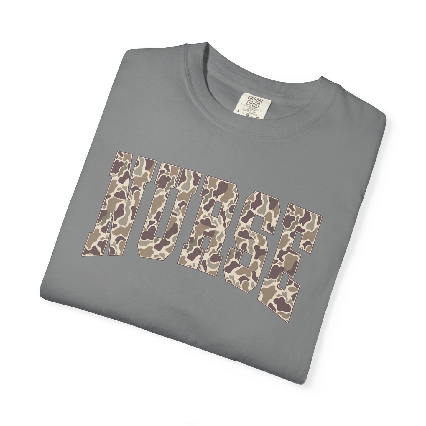 COMFORT COLORS - Nurse Camo Arch T-Shirt — Medical Scrub-Inspired Tee for Nurses
