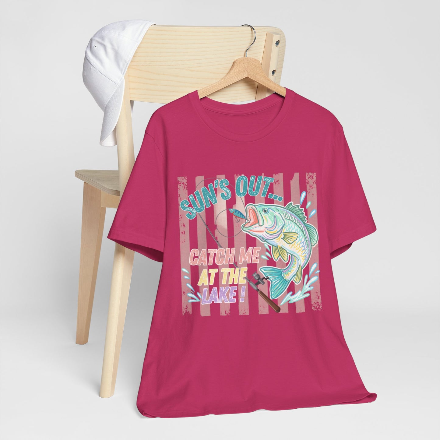 BELLA CANVAS - Sun's Out Catch Me at the Lake T-Shirt — Bass Fishing Summer Tee