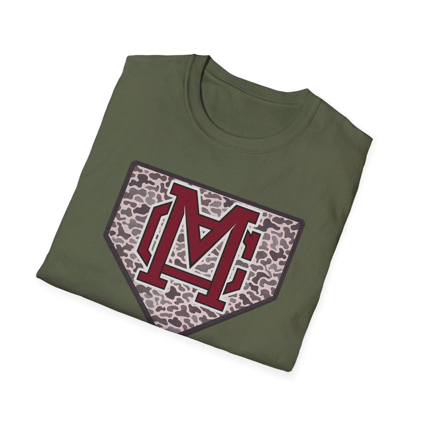 GILDAN - Home Plate Monogram T-Shirt — Camouflage Baseball Logo Tee