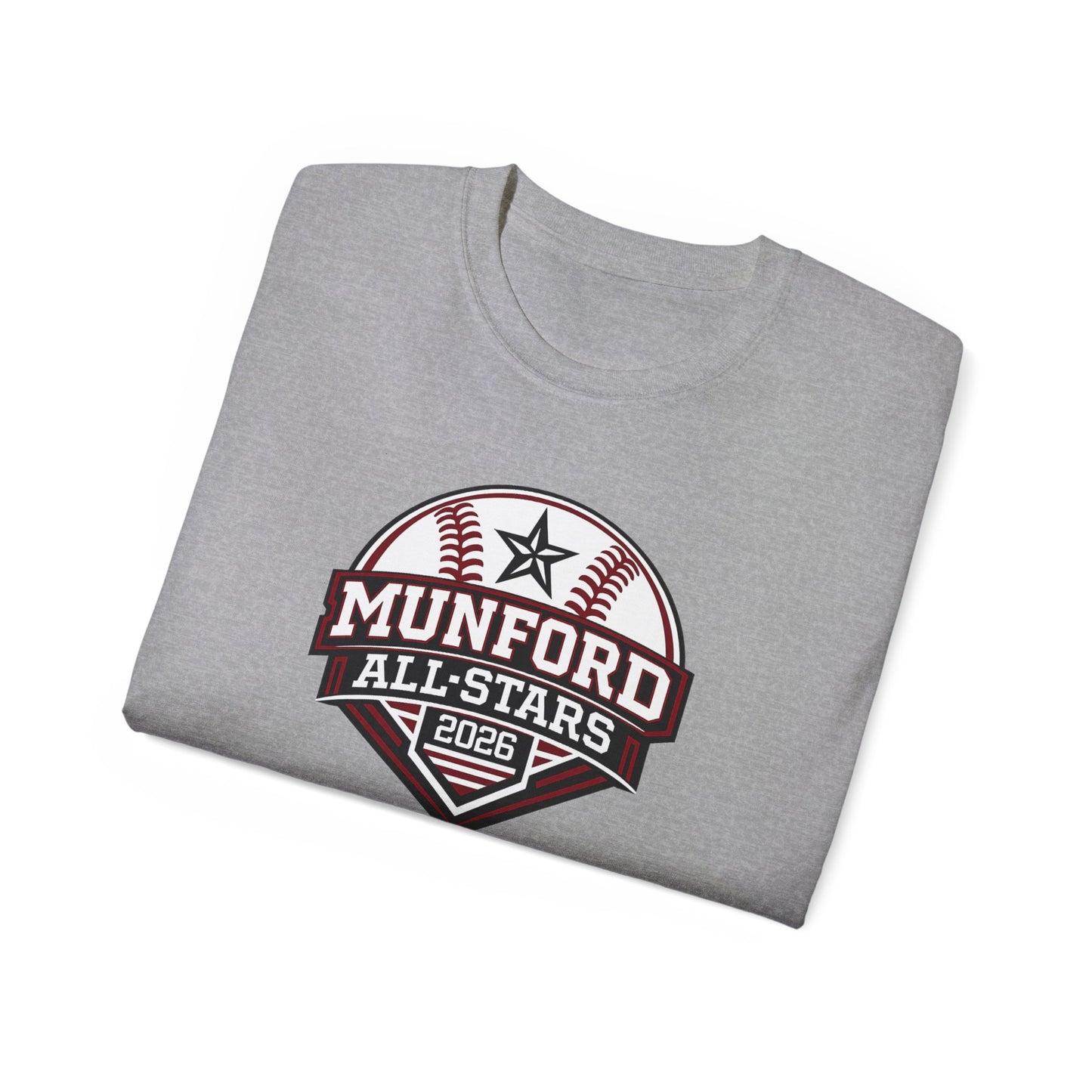 Munford All-Stars 2026 Baseball Team Tee — Personalized 'Jett 2' Back Number
