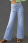 Dusk Blue Loose Straight Leg Cropped High Waist Jeans