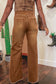Sail Blue High Waist Button Fly Seamed Raw Hem Flare Jeans