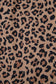 Khaki Ribbed Leopard Print Contrast Collar Zip Hooded Pullover Sweatshirt