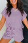 Brown Stripe Breathable Textured Knit Short 2pcs Set