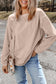 Strawberry Pink Ribbed Corduroy Oversized Sweatshirt