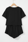Black Baseball Print Skort Set