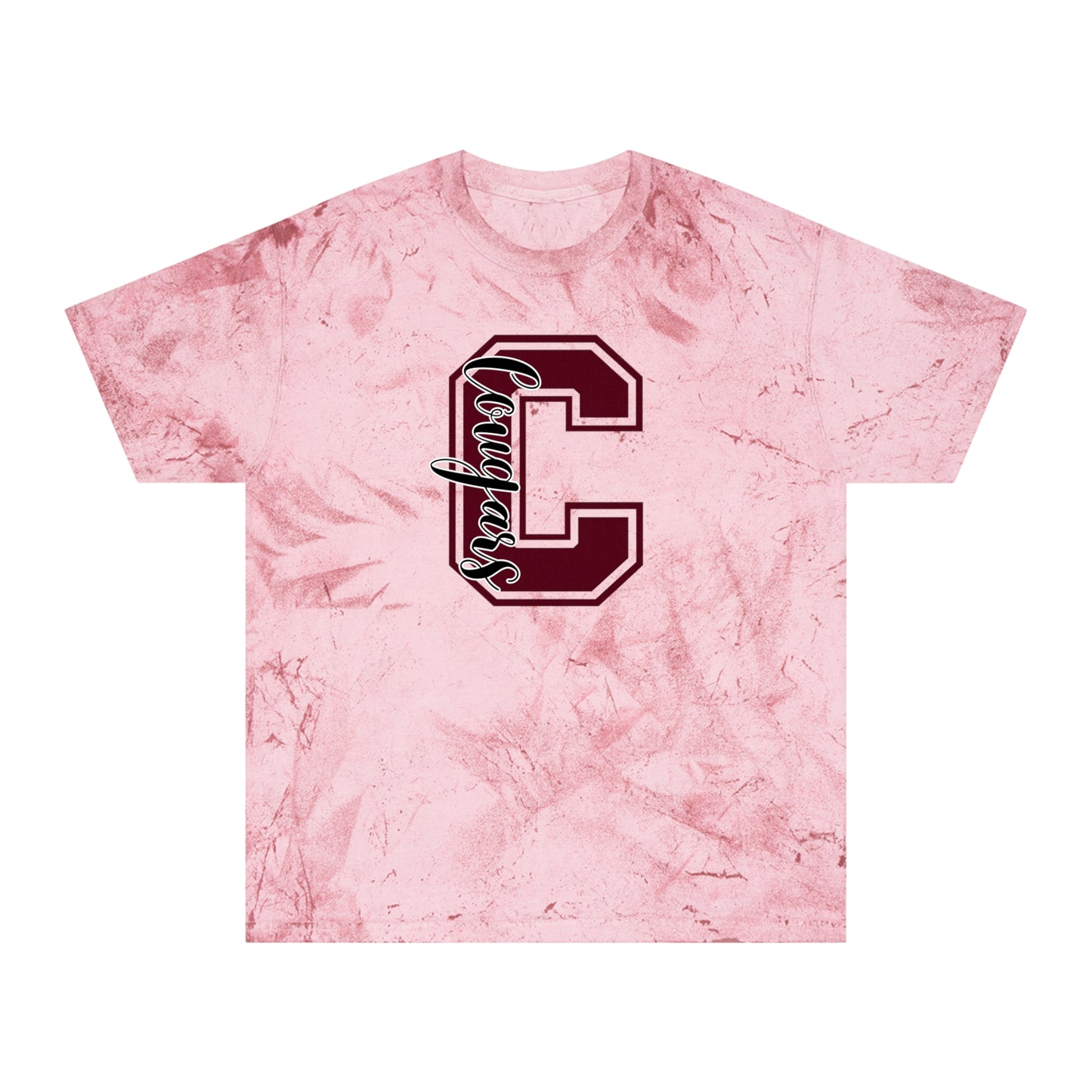Tie-Dye Letter 'E' Baseball Script T-Shirt