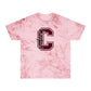 Tie-Dye Letter 'E' Baseball Script T-Shirt