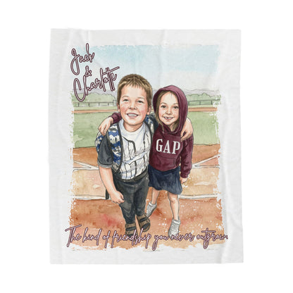 *** PERSONALIZE THIS - DON'T ORDER THIS ONE, REACH OUT TO ME @REFININGFAITHCOMPANY@GMAIL.COM *** - Baseball Field Watercolor Velveteen Plush Blanket