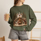GILDAN - Nativity Scene Crewneck Sweatshirt - "Come Let Us Adore Him" Christmas Pullover