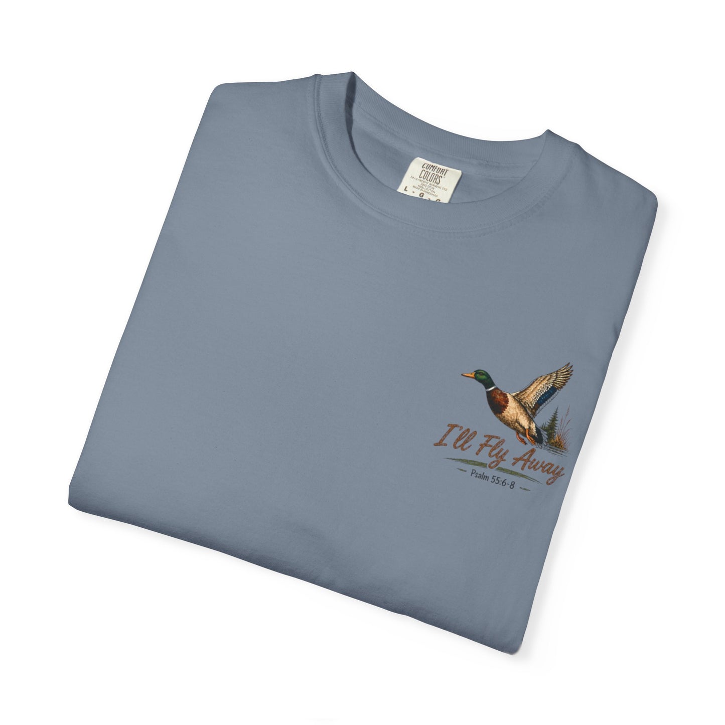 COMFORT COLORS - T-Shirt — “Some Glad Morning When This Life Is Over I’ll Fly Away” Duck Graphic