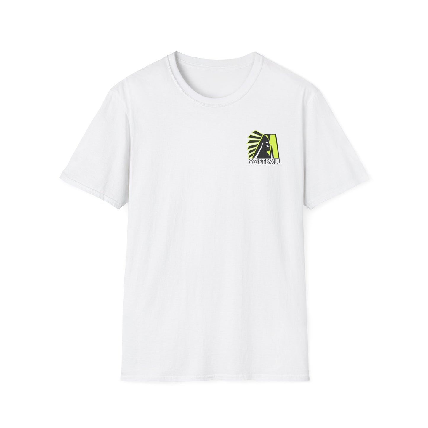 ** PERSONALIZE IT ** Customized Softball Player Backprint T-Shirt With Front Team Logo