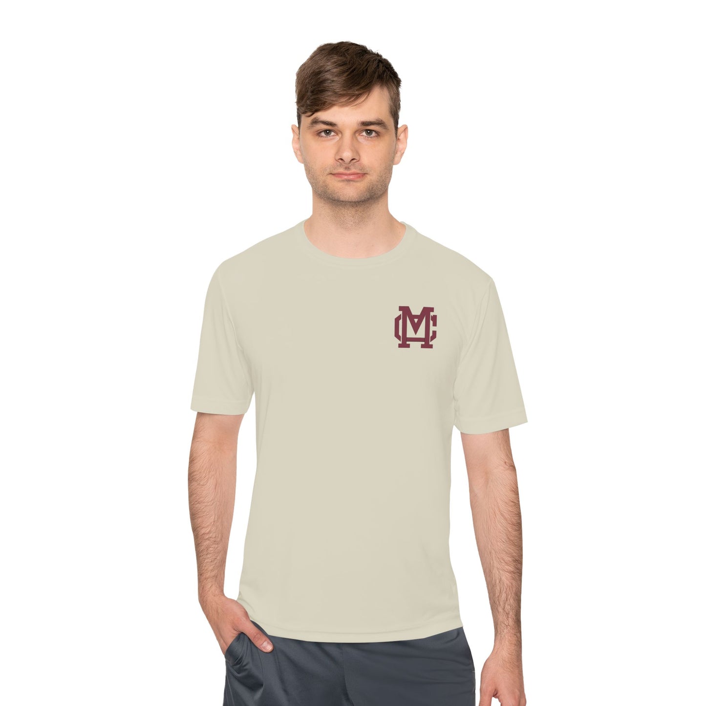 Moisture-Wicking Performance Tee with Maroon MC Chest Logo