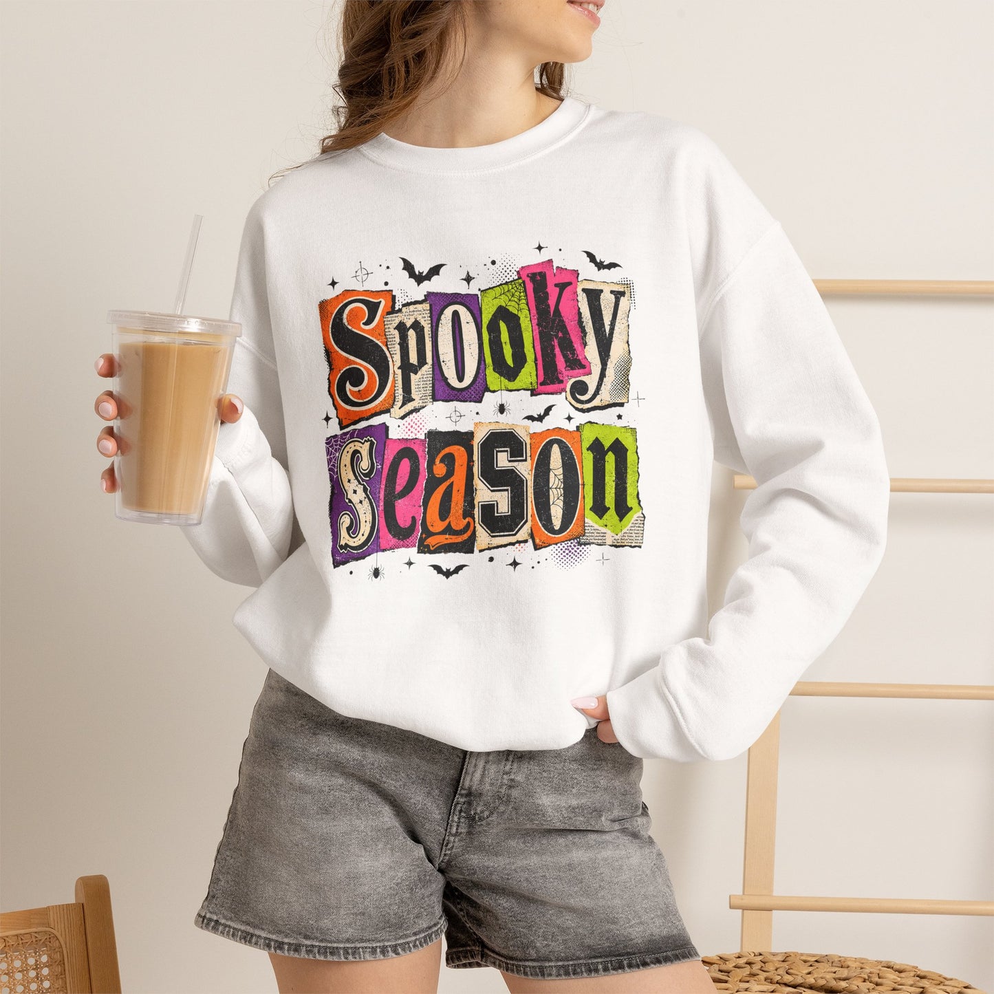 GILDAN - Spooky Season Sweatshirt – Halloween Graphic Crewneck