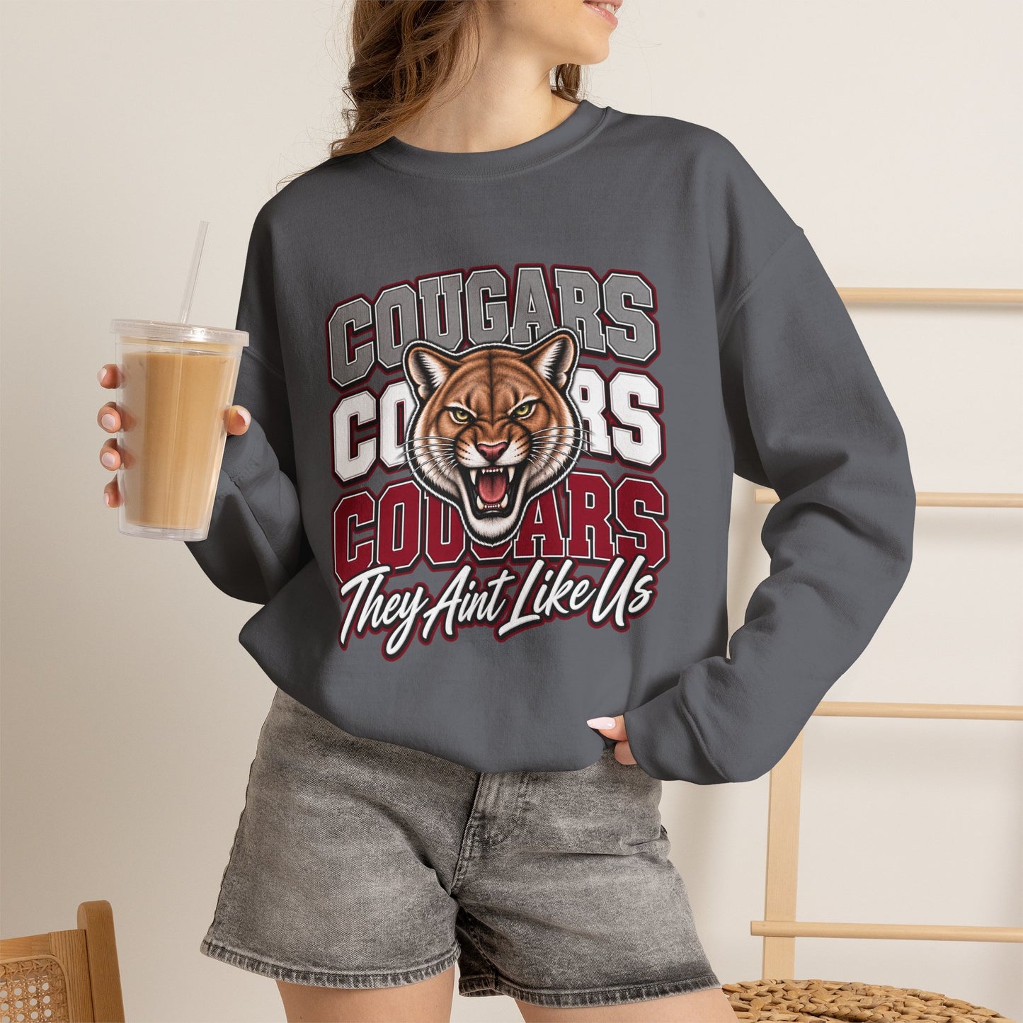 GILDAN - Cougars They Ain't Like Us Crewneck Sweatshirt