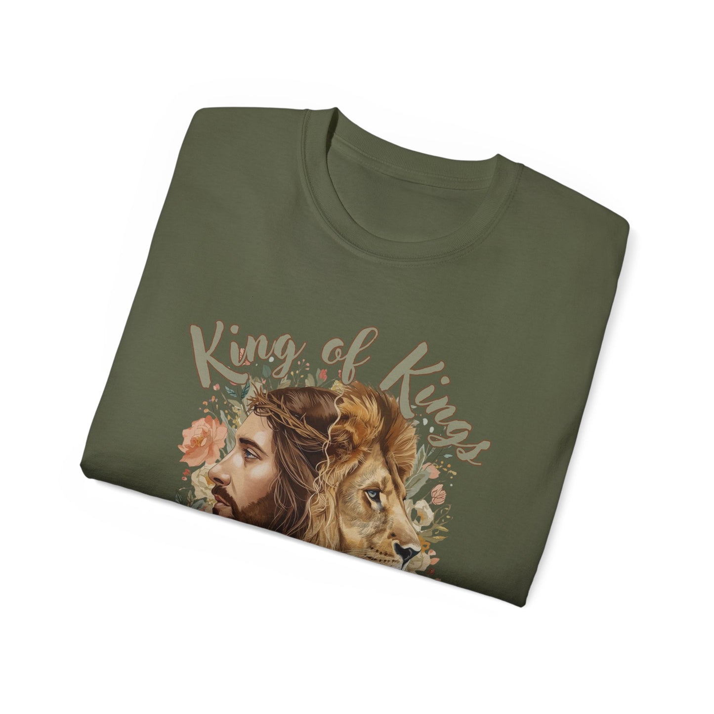 King of Kings Jesus & Lion T-Shirt — Faith Christian Tee