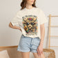 COMFORT COLORS - Cow Graphic T-Shirt — "All the Good Ones Are a Little Crazy" Floral Sunflower Design