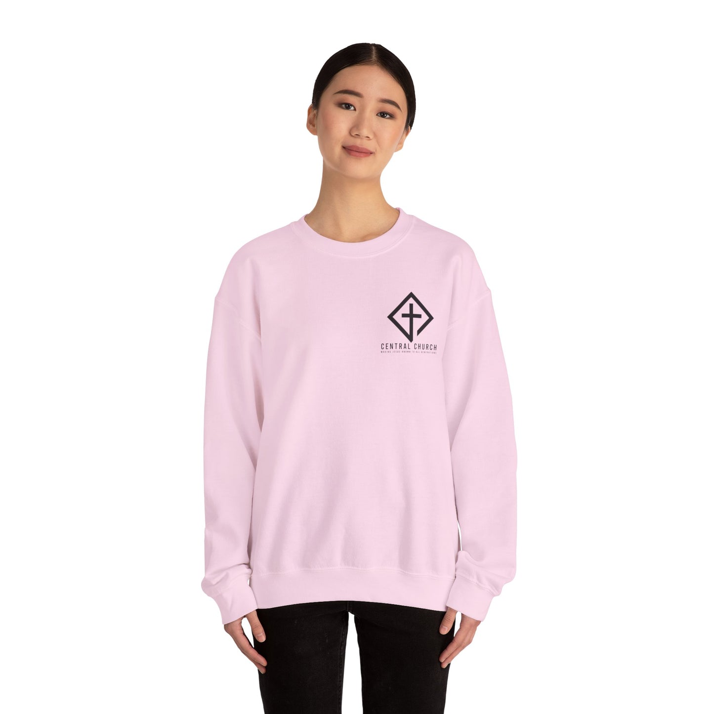 CENTRAL BAPTIST BLACK FONT ADULT SWEATSHIRT