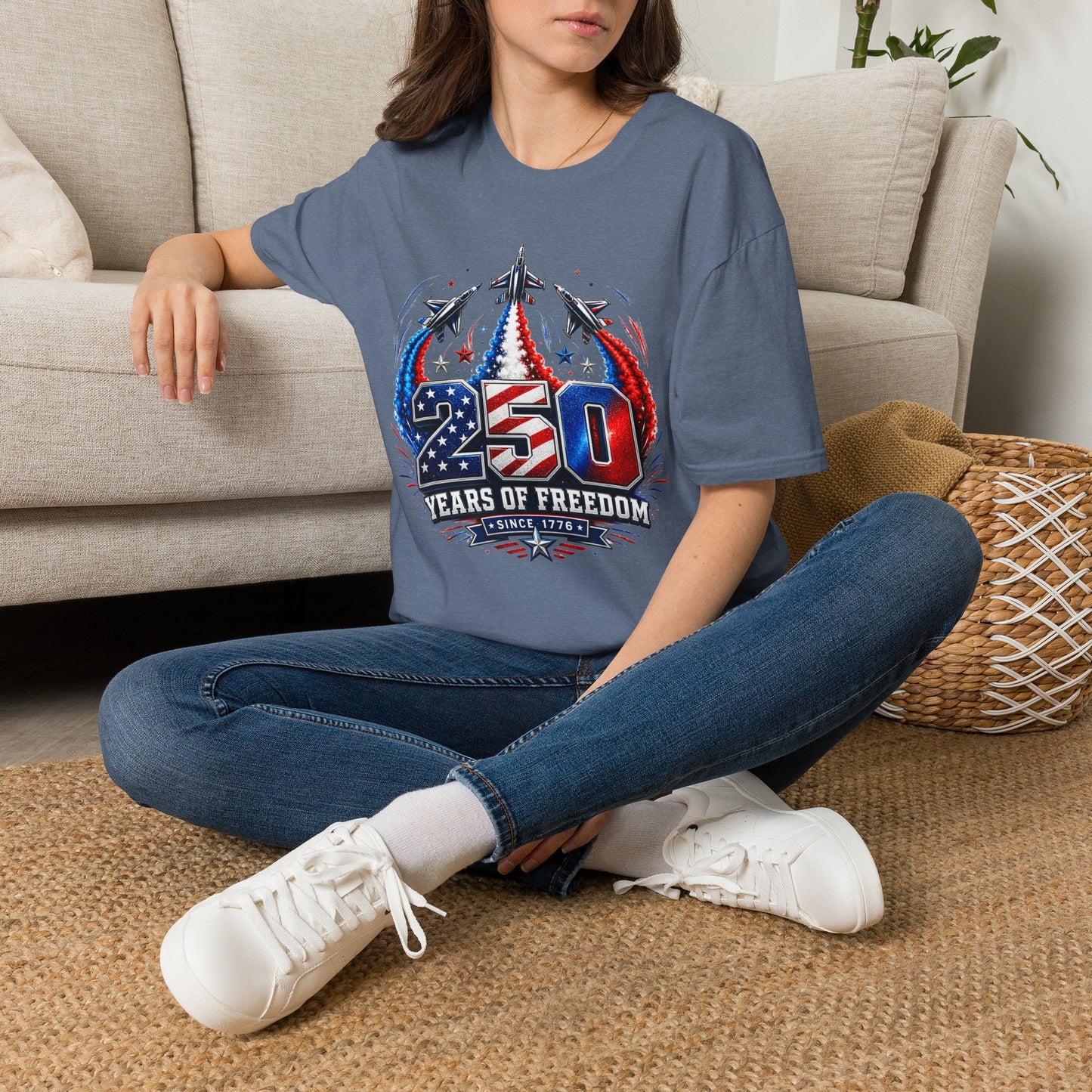 GILDAN - 250 Years of Freedom T-Shirt — Patriotic Jet Tribute
