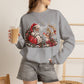 GILDAN - Christmas Santa and Reindeer Crewneck Sweatshirt