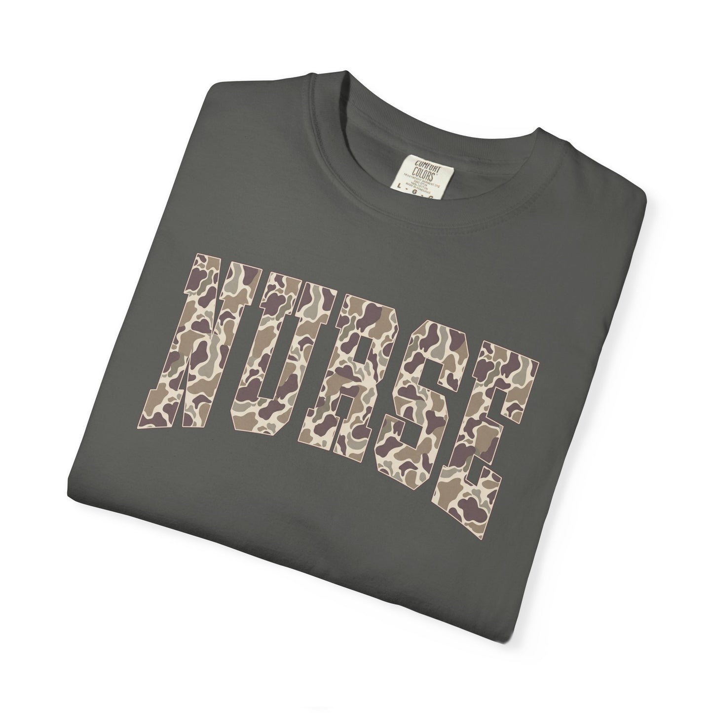 COMFORT COLORS - Nurse Camo Arch T-Shirt — Medical Scrub-Inspired Tee for Nurses