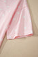 Sky Blue Exposed Seam Detail Polka Dot Loose Tee Drawstring Shorts Set