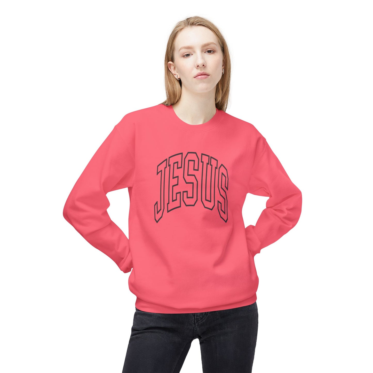 Jesus Arch Logo Sweatshirt — Christian Crewneck Pullover
