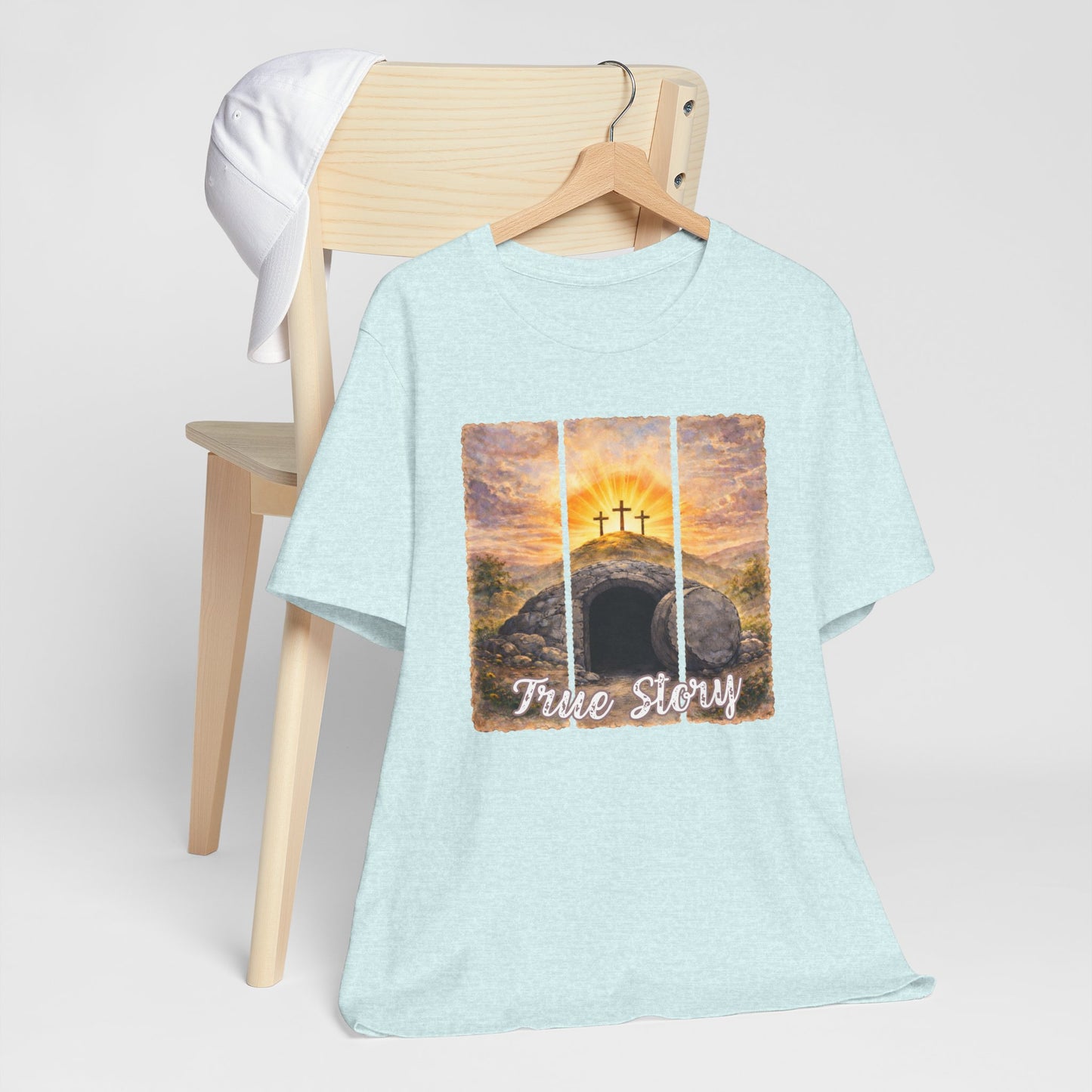 Bella Canvas- True Story Easter T-Shirt — Christian Crosses & Empty Tomb Graphic Tee