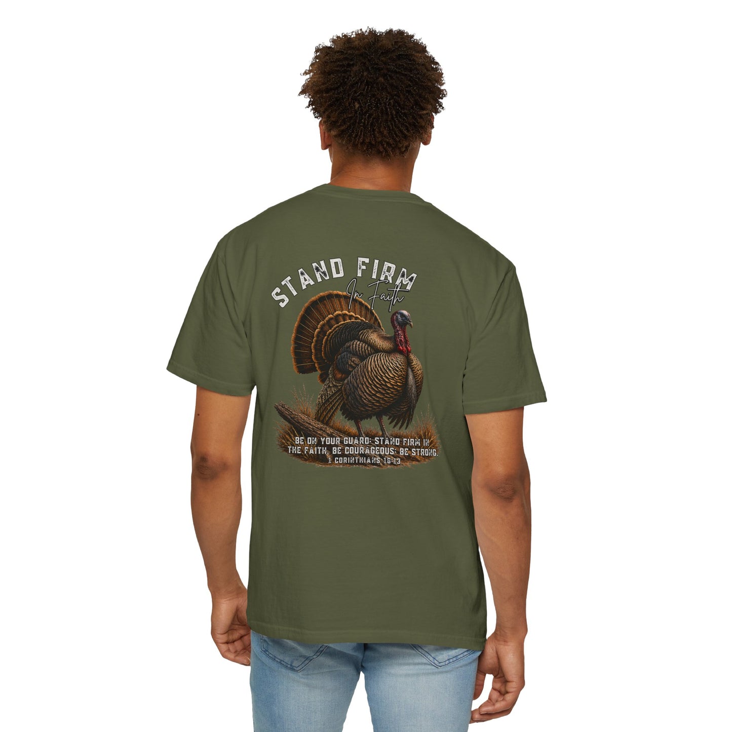 COMFORT COLORS - Stand Firm Turkey T-Shirt – Patriotic Thanksgiving Graphic Tee