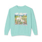 COMFORT COLORS - Shepherd Lamb Crewneck Sweatshirt — "Thou Wilt Keep Him in Perfect Peace" Floral Lamb Design