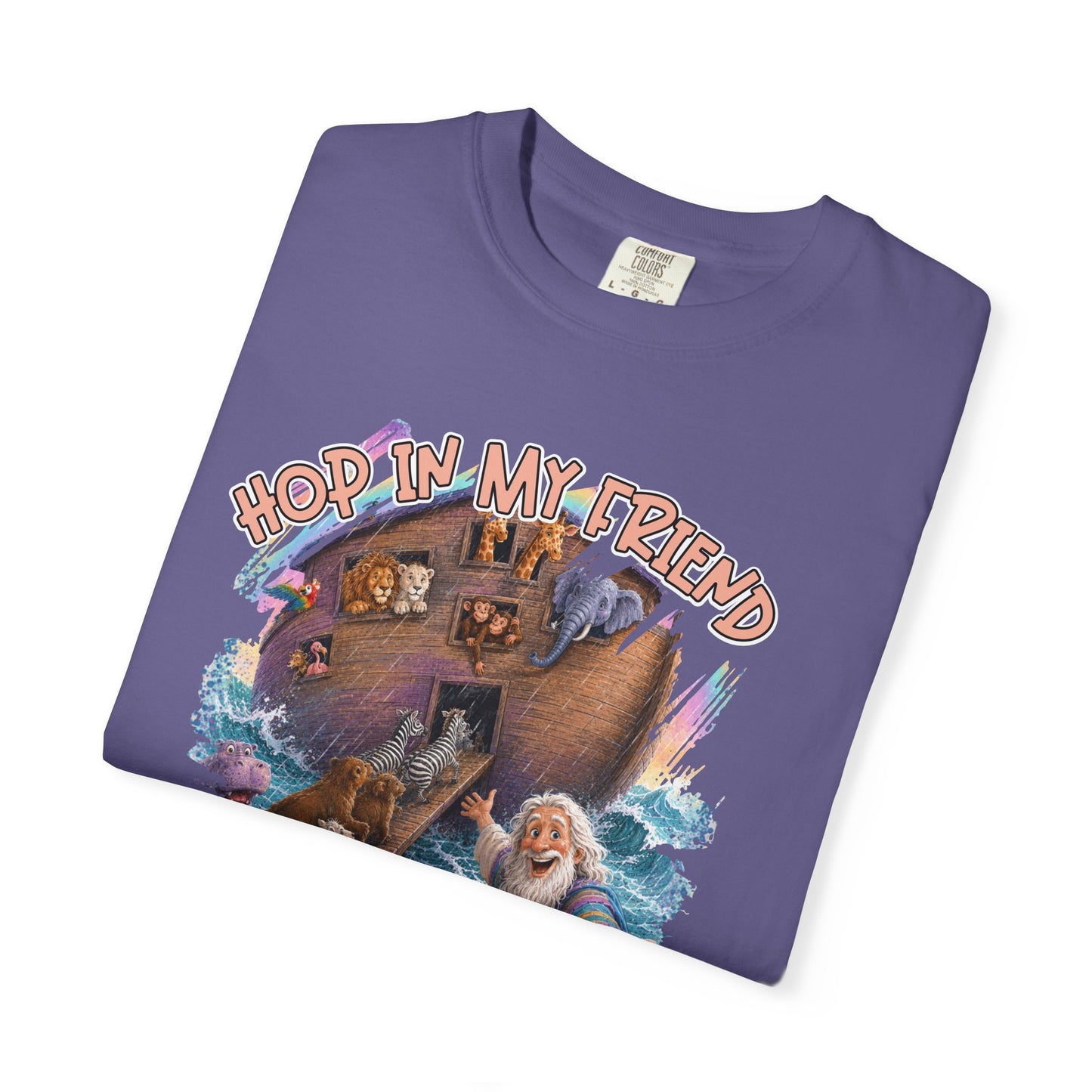 COMFORT COLORS - Noah’s Ark Graphic T-Shirt — "Hope in My Friend, In God’s Will" Faith Tee