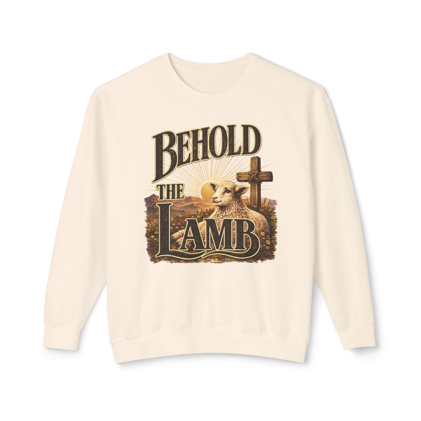 COMFORT COLORS - Behold the Lamb Sweatshirt — Christian Easter Crewneck