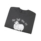 HE LEFT THE 99 WHITE FONT ADULT SWEATSHIRT