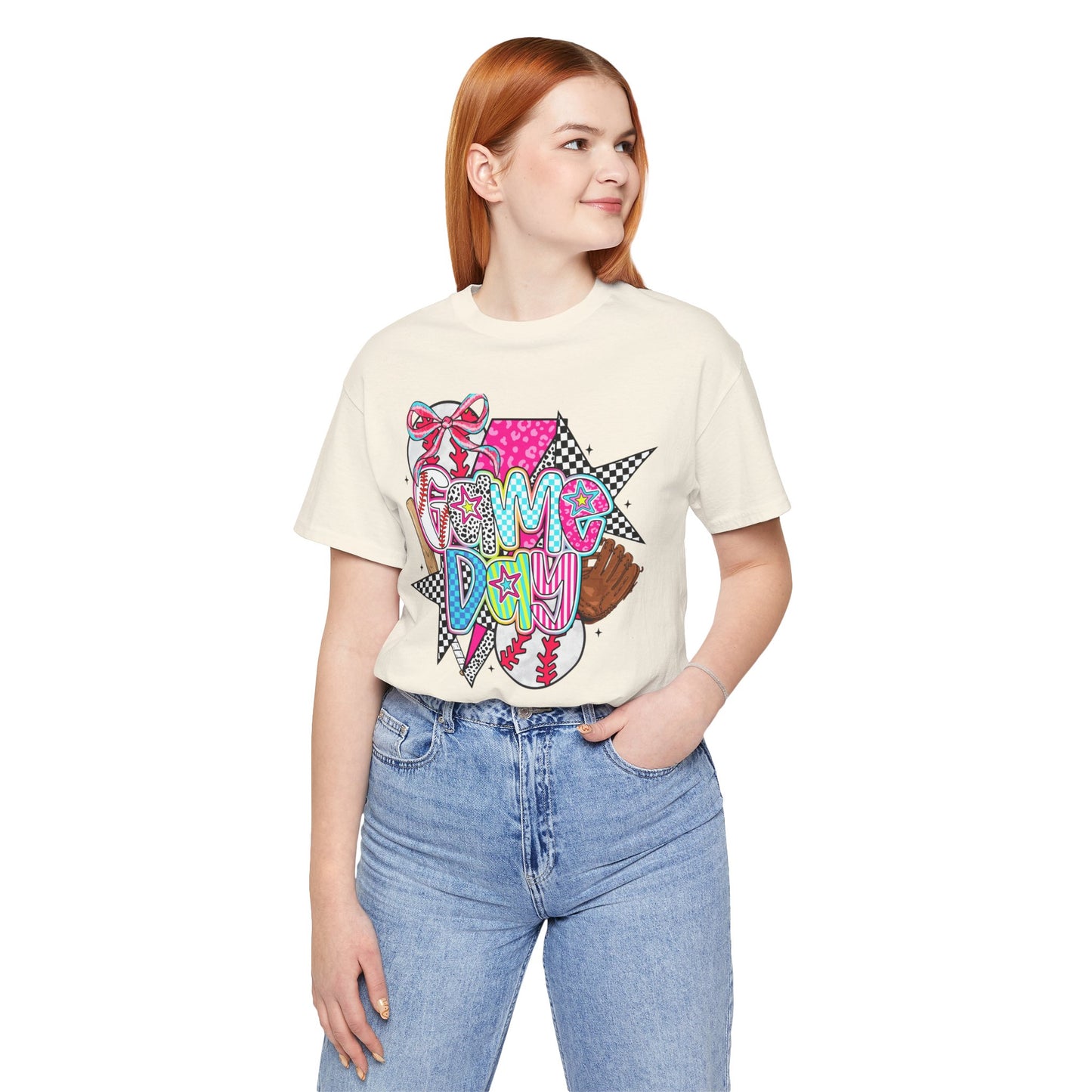 BELLA CANVAS - Baseball Mom Tee – 'Game Day' Colorful Pop Art Soft Cotton T-Shirt