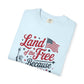 COMFORT COLORS - Land of the Free Because of the Brave T-Shirt — Patriotic Statue of Liberty Graphic Tee