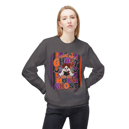 GILDAN - Halloween Ghost Crewneck Sweatshirt — "Ain't No Ghost Like the Holy Ghost"
