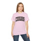 Cougars Arch Logo Tee Leopard Print Outline— Vintage Collegiate Graphic T-Shirt