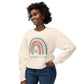 COMFORT COLORS -  Crewneck Sweatshirt - 'Stay Humble & Kind' Pastel Rainbow