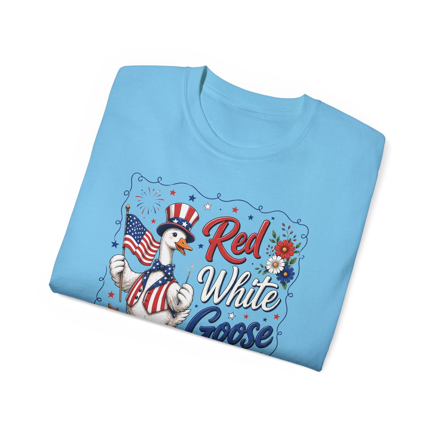 Patriotic "Red White Goose" Tee