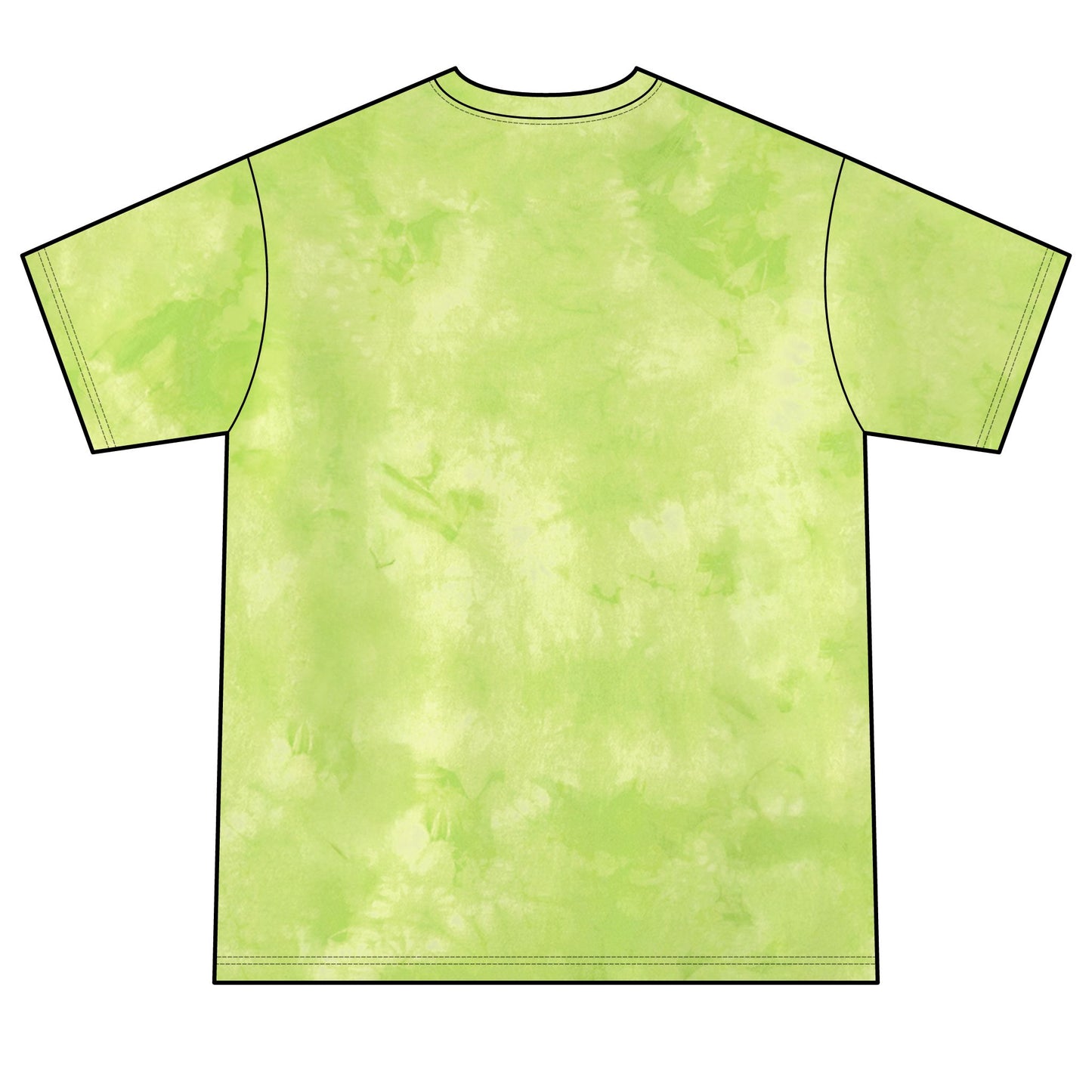 Overstimulated Softball Mom Tie-Dye Tee — Neon Crystal Green