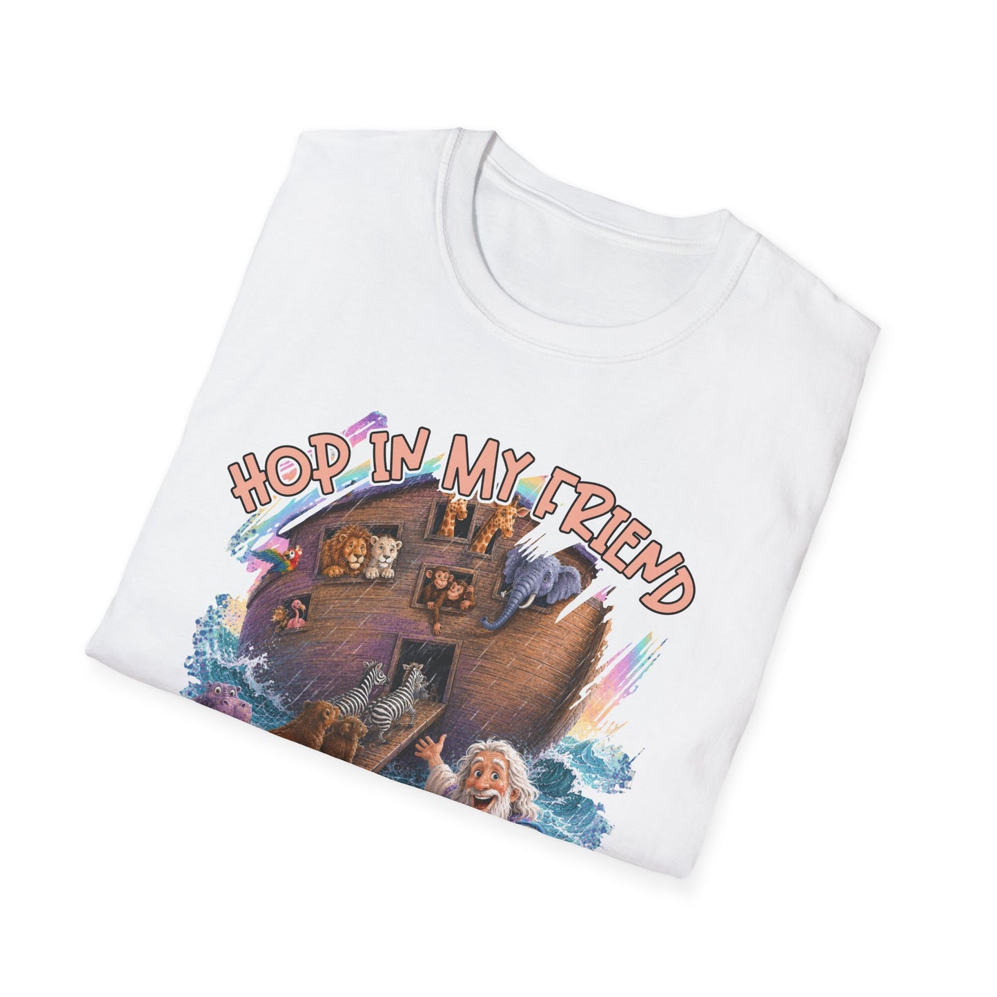 GILDAN - Hop In My Friend T-Shirt — Cute Noah’s Ark Animal Graphic Tee