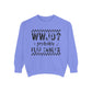 COMFORT COLORS - WWJD? Probably Flip Tables Sweatshirt — Funny Meme Graphic Crewneck