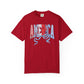 COMFORT COLORS  - America Graphic T-Shirt – Patriotic Red White Blue Tee with Ribbon