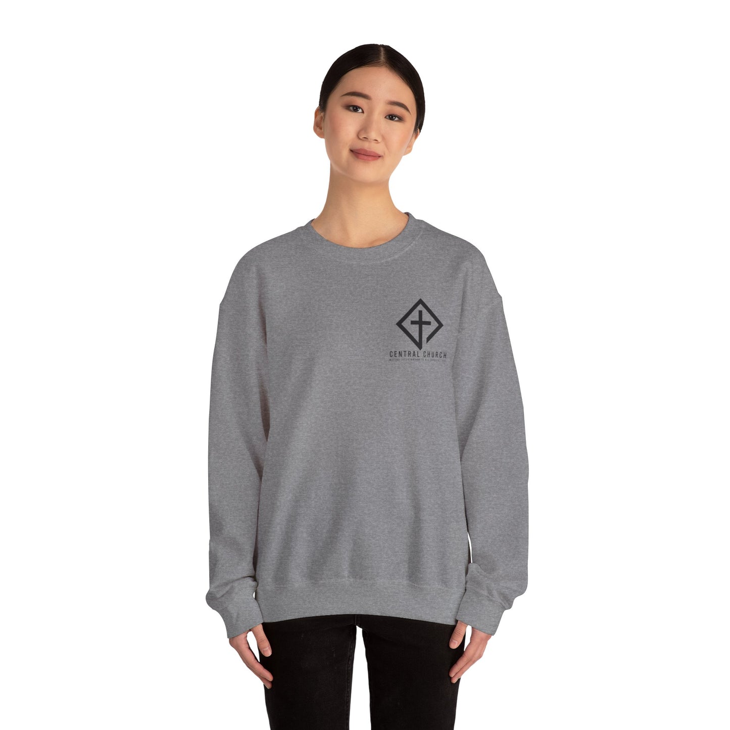 CENTRAL BAPTIST BLACK FONT ADULT SWEATSHIRT