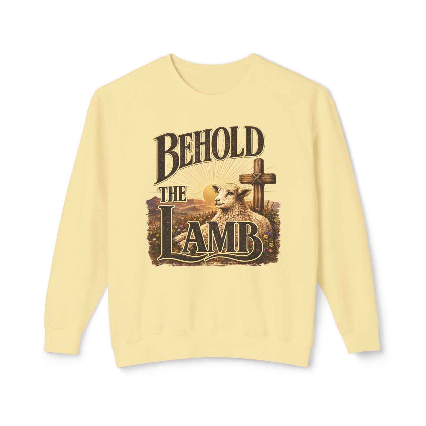 COMFORT COLORS - Behold the Lamb Sweatshirt — Christian Easter Crewneck